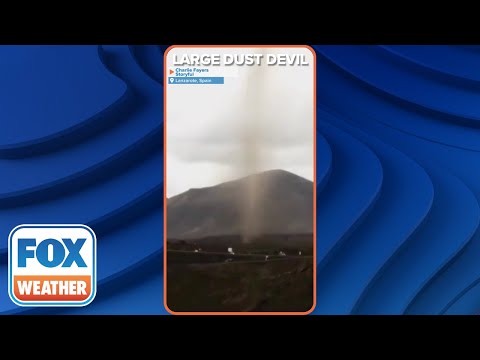 Dust Devil In Lanzarote, Spain