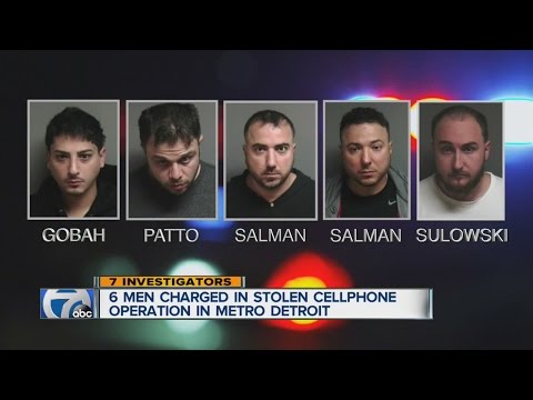 Six men charged in stolen cellphone scam