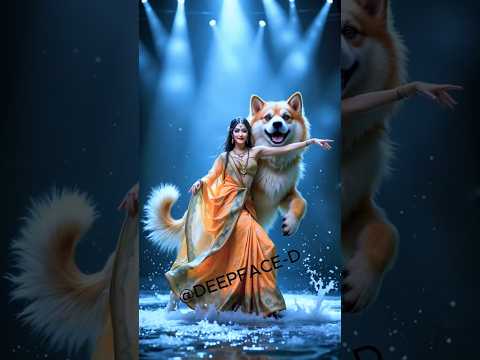 A woman dances with a Dog on AGT #agt #magic #talent #shorts #dance #performance #deepface #ai