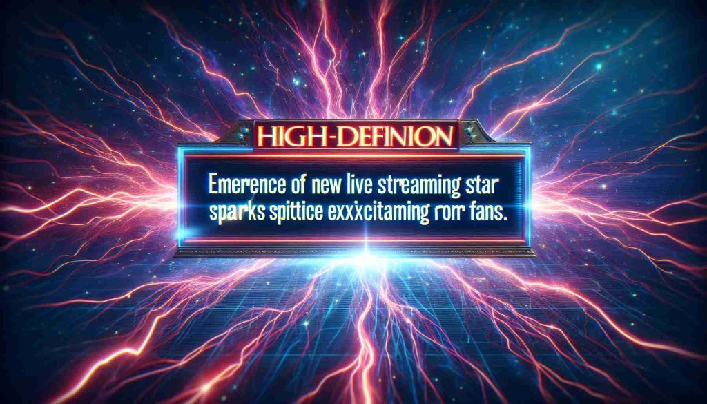 High-definition image of a headline or news title that reads: 'Emergence of New Live Streaming Star Sparks Excitement Among Fans', accompanied by a vibrant, electrified background that symbolizes the newfound excitement. The image should encapsulate the rising popularity and impact of live streaming in the digital world, still not revealing the identity of the star.