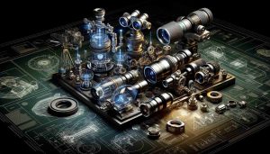 A realistic, high-definition image portraying the exploration of innovations in the field of optics. Central to the image are various optical instruments such as binoculars, telescopes, microscopes, lenses, and prisms, arranged in a visually engaging manner. Highlight the complexity and intricacy of these instruments to showcase the technological advancements in the field. Some instruments are dissected to reveal their internal workings, demonstrating how light is manipulated to achieve specific results. Additionally, include a background of schematics and blueprints associated with optical technology innovations to emphasize the heart of the discipline.