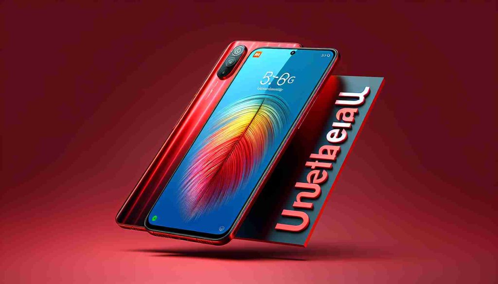 Generate a realistic, high-definition image of a high-quality, modern smartphone. It should have key features highlighting 5G connectivity. The body is elegantly designed, primarily in bold colors with an emphasis on red. The smartphone model's name, 'Redmi Note 13 Pro,' is subtly engraved on the back in tasteful typography. The words 'Unbeatable Deal' should be prominently displayed near the phone, perhaps as a glaring headline, preferably in an attention-grabbing font.