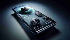 A realistic high-definition image showcasing the revolutionary features of a cutting-edge smartphone series akin to the Mate 70 Series. The image should highlight standout elements such as superior cameras, amplified sound quality, enhanced battery life, and innovative design. Zoom-in shots on distinctive features will be appreciated - such as the camera setup, screen display, or unique sleek design. The color of the phone could be a classic, understated grey. Illuminate the image in a professional product photography style.