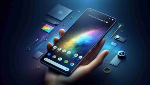 Create a realistic, high definition image showcasing the exciting features of a smartphone called 'Pixel 9'. The smartphone should be sleek, modern, and feature advanced technology like a high-resolution screen, cutting-edge camera, fingerprint scanner, and so on.