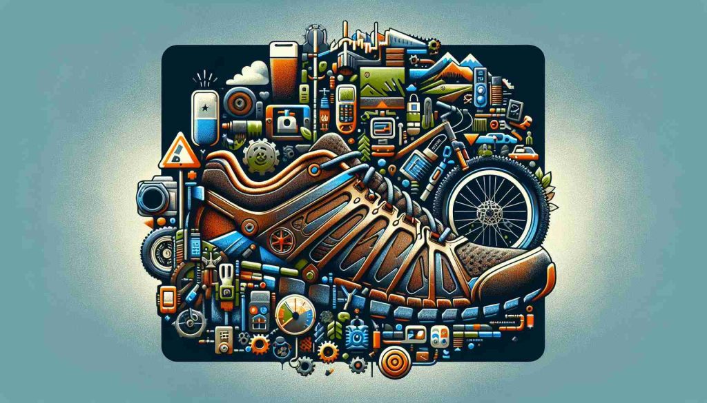 Generate a high-definition, realistic image, representing the concept of 'Durable Performance for the Dynamic Everyday'. This might include symbols or elements of endurance, such as a well-worn running shoe or a durable mountain bike, mixed with elements of dynamic everyday life like the hustle and bustle of the city or a busy home environment.