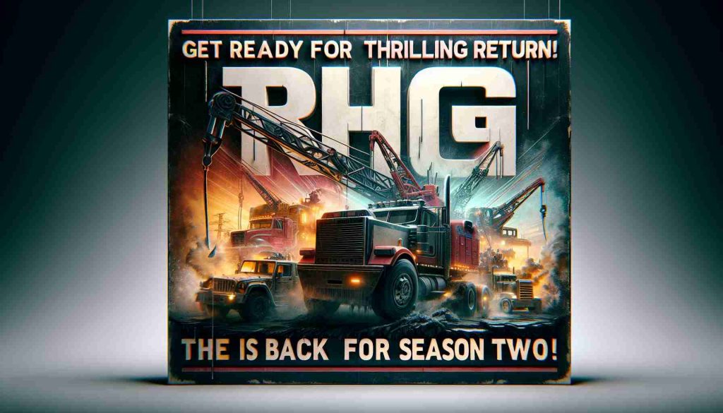 Generate a realistic, high-definition image that symbolizes the exciting return of a thrilling series. Display text that reads, 'Get Ready for a Thrilling Return! The Rig is Back for Season Two!'