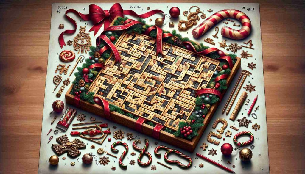 A realistic, high-definition image showcasing a complex puzzle named 'Crack the Code'. The puzzle is described as being puzzling enough to challenge the skills of GCHQ analysts. It's a Christmas-themed puzzle with various conundrums and elements related to the holiday season. It contains a mixture of cryptic and mathematical problems weaved into a festive setting. Ribbons, baubles, and candy canes dot the scene, intermingled with the intriguing riddles designed to tease the intellect. The overall atmosphere of the scene should elicit feelings of both festive cheer and intellectual curiosity.